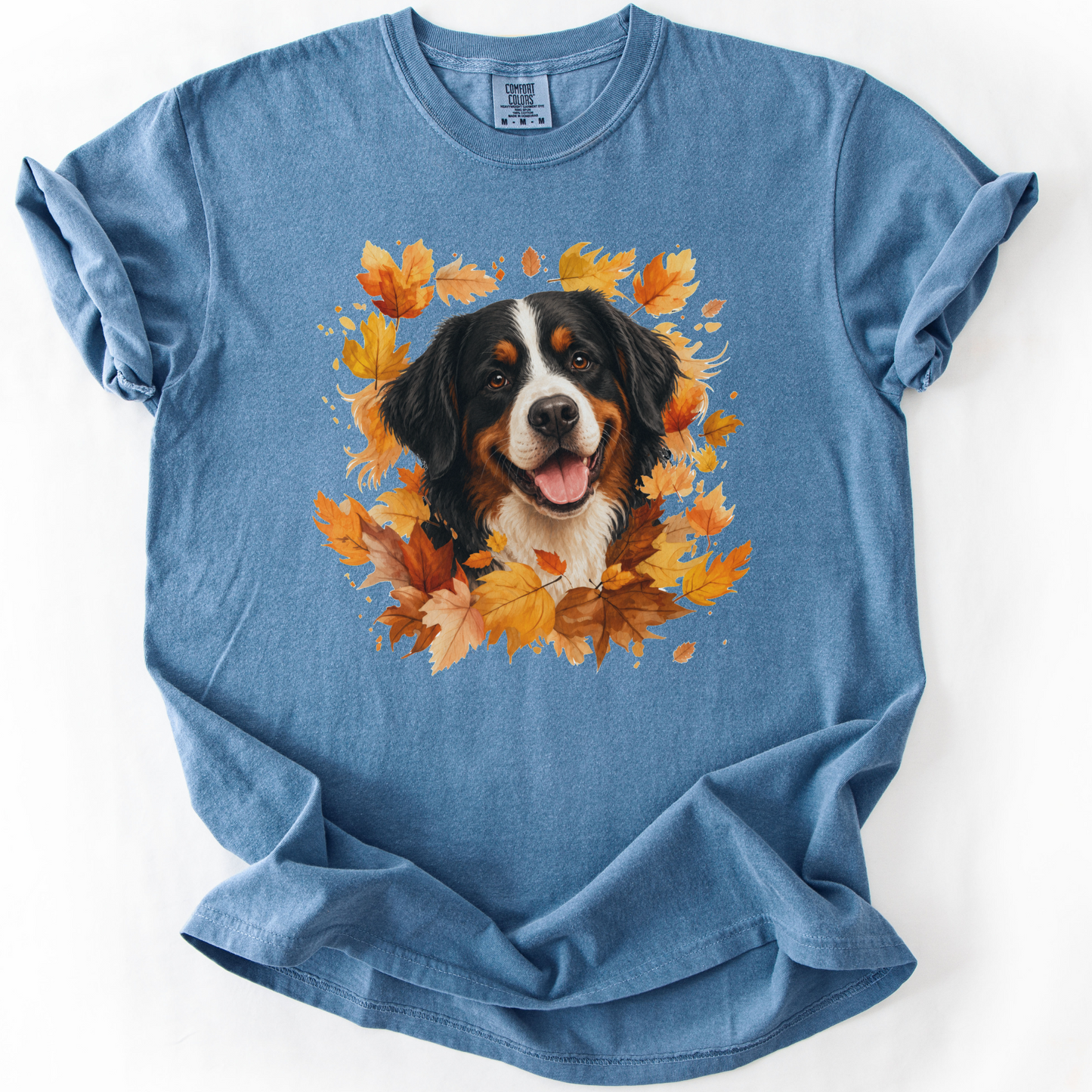 Bernese Mountain Dog Fall Shirt, Autumn Dog Mom Comfort Colors Tee