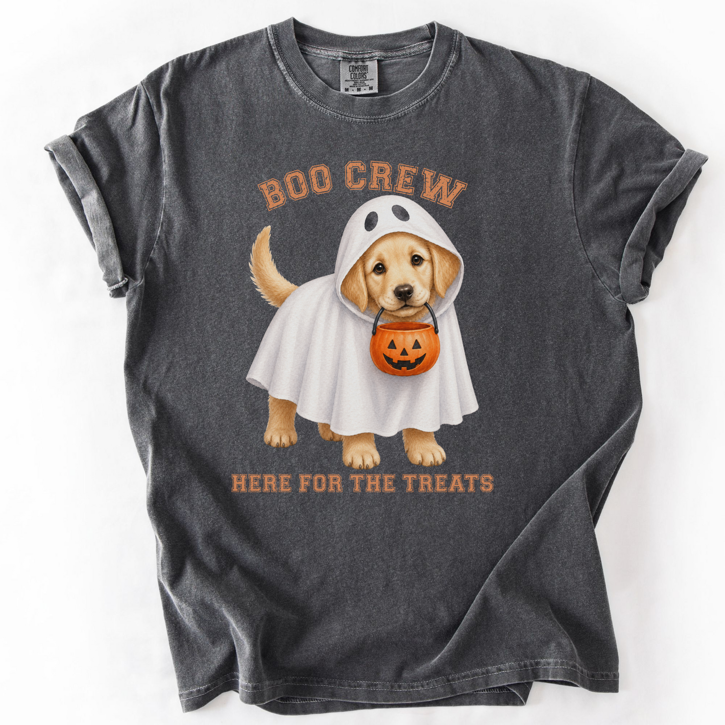 Golden Retriever Boo Crew Halloween Shirt, Here for the Treats Dog Mom Tee