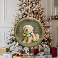 Load image into Gallery viewer, Personalized Great Pyrenees Christmas 3D Clay-Style Dog Keepsake