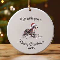 Load image into Gallery viewer, Christmas Greyhound Ornament, Christmas Lights Dog Keepsake
