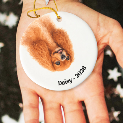 Upside down Personalized Pet Photo Ornament
