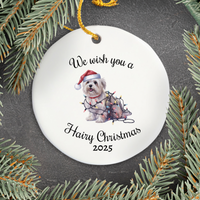 Load image into Gallery viewer, Christmas Maltese Ornament, Christmas Lights Dog Keepsake
