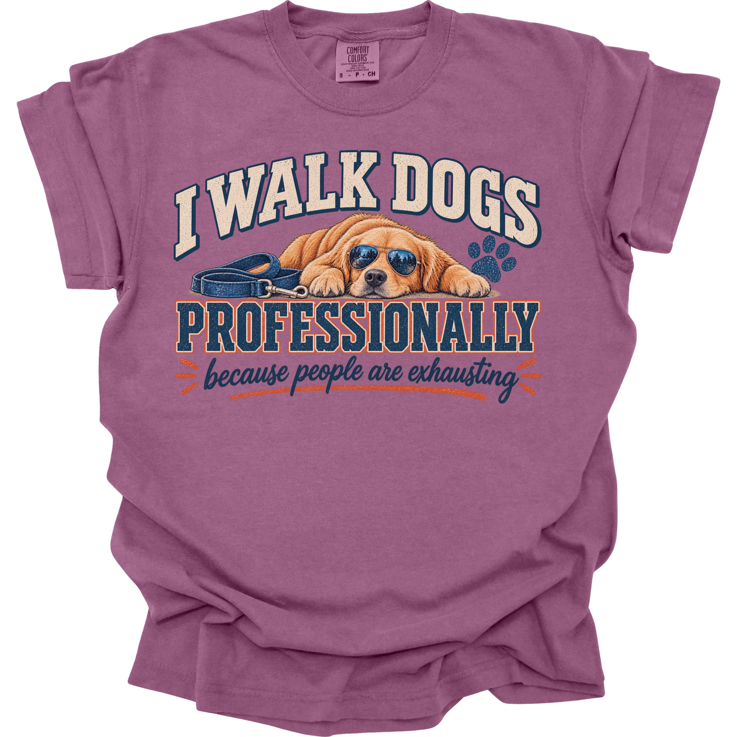 Dog Walker Shirt, I Walk Dogs Professionally Tee, Funny Dog Walker Gift