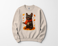 Load image into Gallery viewer, French Bulldog Autumn Sweatshirt, Cozy Fall Dog Shirt, Pet Lover Gift, Seasonal Canine Apparel
