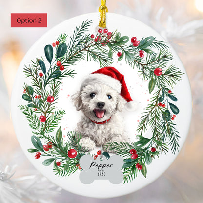 Personalized Bichon Frise Christmas Ornament