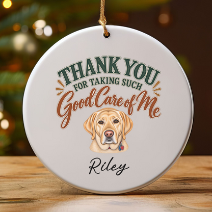 Personalized Veterinarian Ornament, Thank You Vet Gift From Dog, Custom Pet Name Keepsake