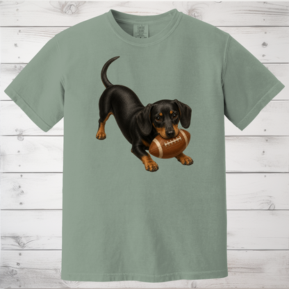 Black Tan Dachshund Football Shirt