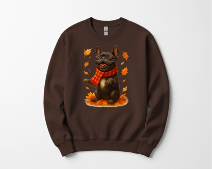 French Bulldog Autumn Sweatshirt, Cozy Fall Dog Shirt, Pet Lover Gift, Seasonal Canine Apparel
