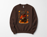Load image into Gallery viewer, French Bulldog Autumn Sweatshirt, Cozy Fall Dog Shirt, Pet Lover Gift, Seasonal Canine Apparel
