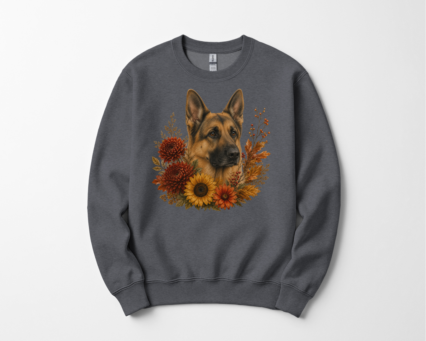 German Shepherd Autumn Floral Sweatshirt