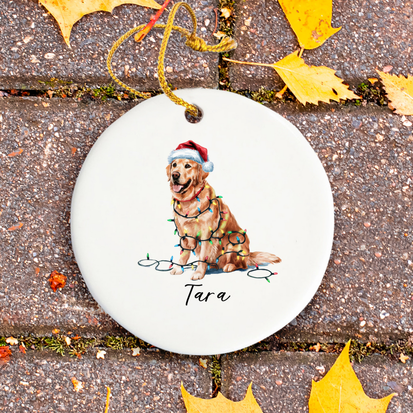 Golden Retriever Ornament, Personalized Dog Lover Gift