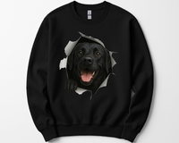 Load image into Gallery viewer, Peeking Labrador Sweatshirt - Use Code FALL15 at checkout for 15% Off.
