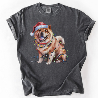 Christmas Chow Chow Shirt, Christmas Lights Dog Tee, Christmas Dog Tee, Chow Chow Mom Tshirt, Gift for Dog Lover, Chow Chow
