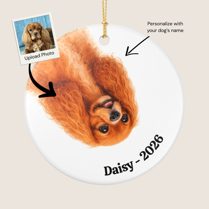 Upside down Personalized Pet Photo Ornament