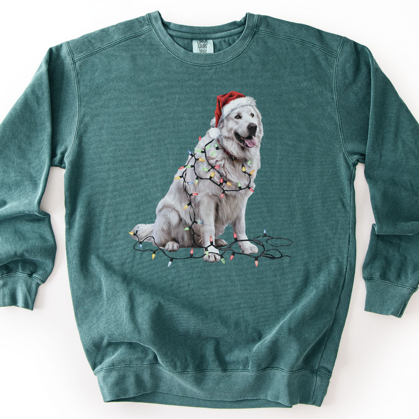Great Pyrenees Christmas Lights Dog Sweatshirt