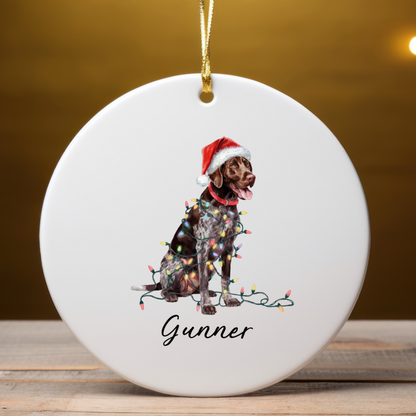 German Shorthaired Pointer Ornament, Personalized Christmas Gift