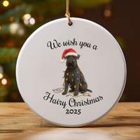 Load image into Gallery viewer, Kerry Blue Terrier Ornament, Christmas Lights Dog Keepsake
