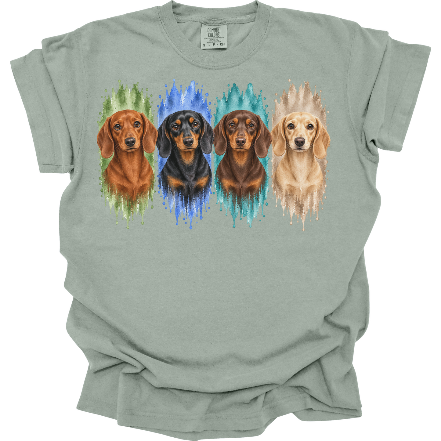 Dachshund Shirt, Red Black Tan Chocolate Cream Doxie Dog Mom Gift