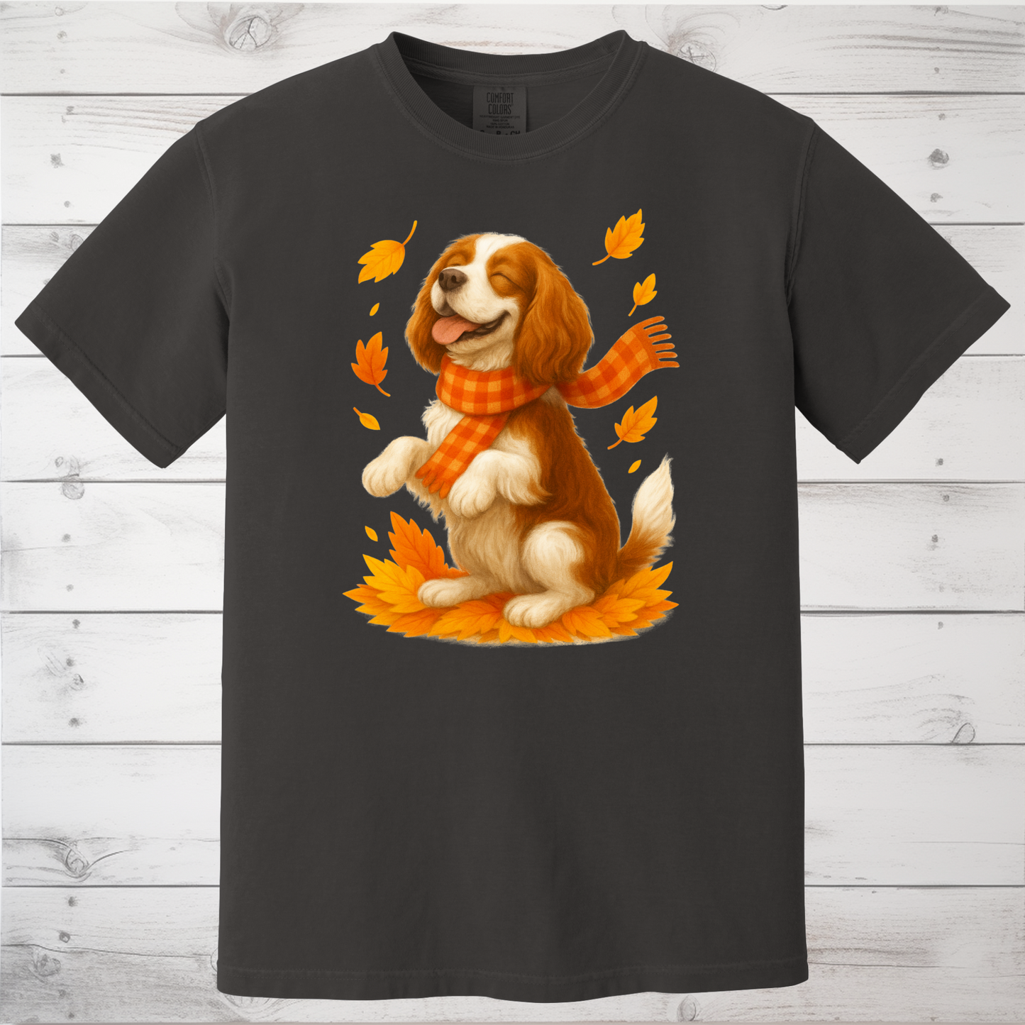 Cavalier King Charles Autumn Shirt, Cozy Spaniel Sweatshirt, Fall Dog Lover Apparel, Cavalier Leaves Gift, Cute Dog Clothing