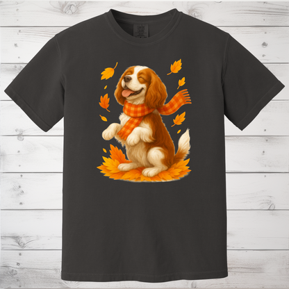 Cavalier King Charles Autumn Shirt, Cozy Spaniel Sweatshirt, Fall Dog Lover Apparel, Cavalier Leaves Gift, Cute Dog Clothing