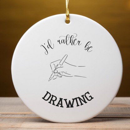 Drawing Ornament, Sketch Ornament, Artist Gift, Crafty Gift, Doodle Decoration, Drawing Lover Gift