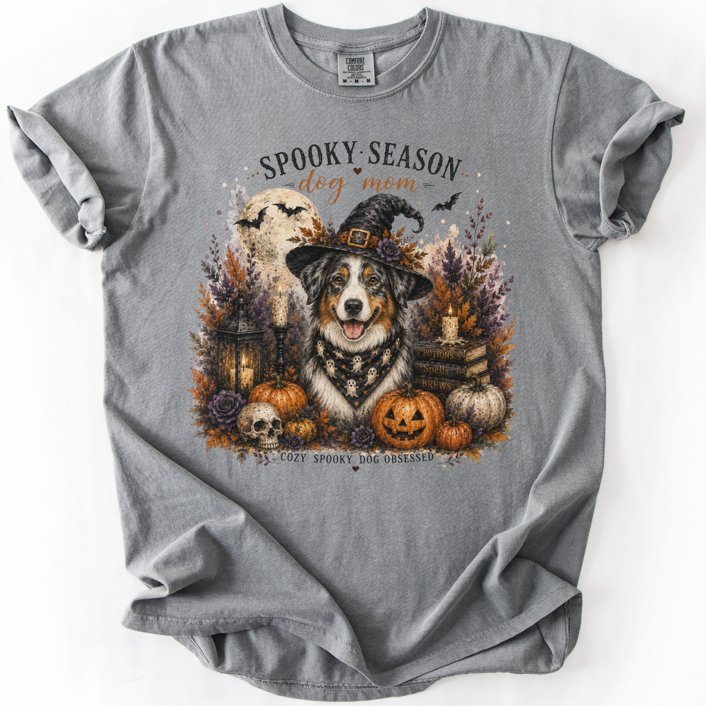Australian Shepherd Spooky Season Dog Mom Halloween Shirt