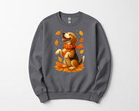 Load image into Gallery viewer, Beagle Autumn Shirt, Cozy Dog Sweatshirt, Fall Beagle Lover Gift, Cute Dog Apparel, Autumn Leaves T-shirt, Pet Lover Clothing
