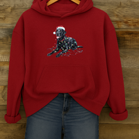 Load image into Gallery viewer, Christmas Dog Hoodie, Labrador Holiday Sweatshirt, Festive Pet Apparel, Gift for Dog Lovers, Cotton Blend Unisex Hoodie
