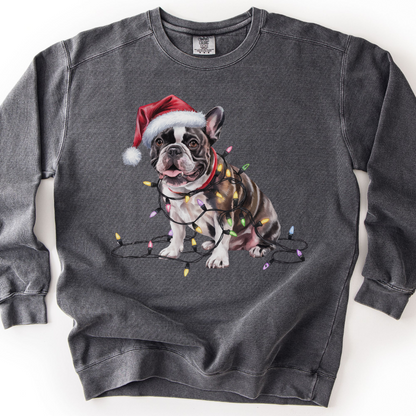 French Bulldog Christmas Lights Sweatshirt