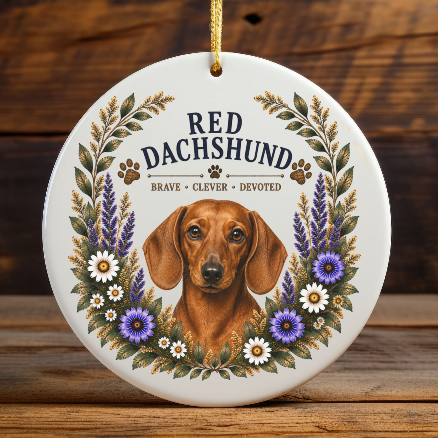 Red Dachshund Ornament, Dachshund Lover Gift, Doxie Mom Gift, Wiener Dog Keepsake
