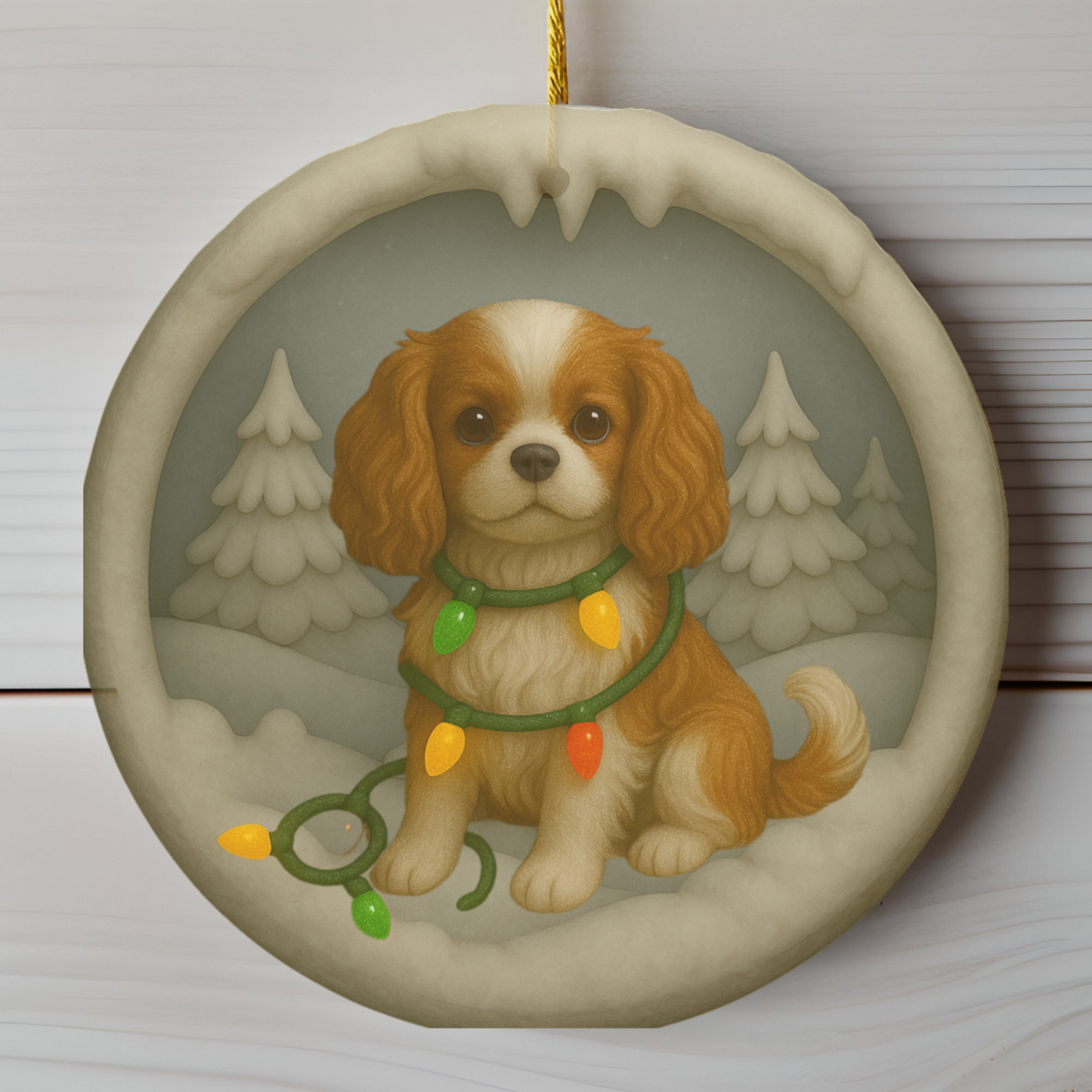 Personalized Blenheim Cavalier King Charles Christmas Ornament