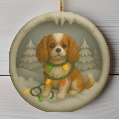 Personalized Blenheim Cavalier King Charles Christmas Ornament