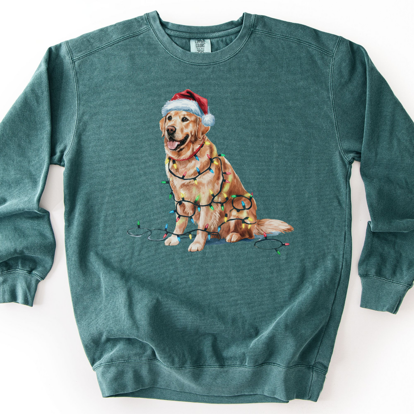 Golden Retriever Christmas Lights Sweatshirt