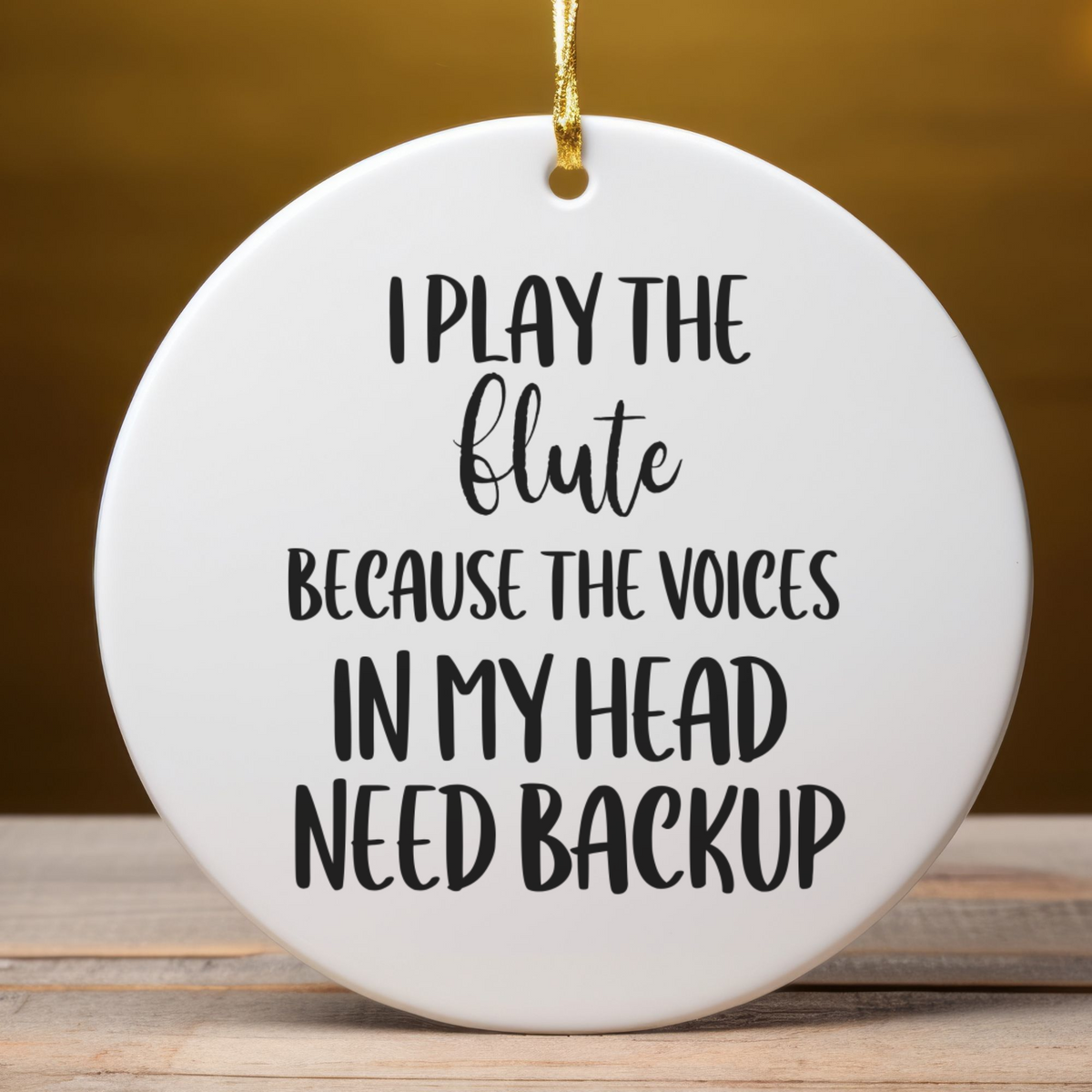 Gift for Flute Player, Ceramic Musician Ornament