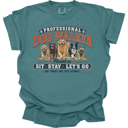 Dog Walker Shirt, Professional Dog Walker Tee, Funny Pet Sitter Gift, Dog Walking Shirt