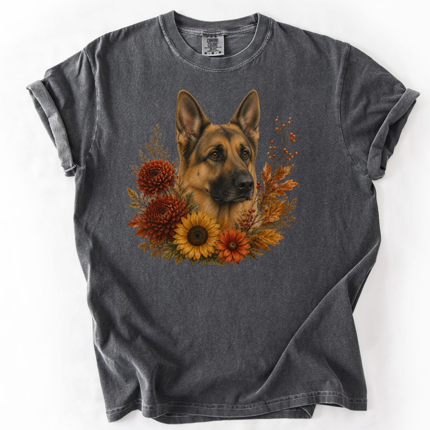 German Shepherd Autumn Floral Shirt