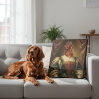 Load image into Gallery viewer, Personalized Queen Dog Portrait, Custom Pet Art Canvas
