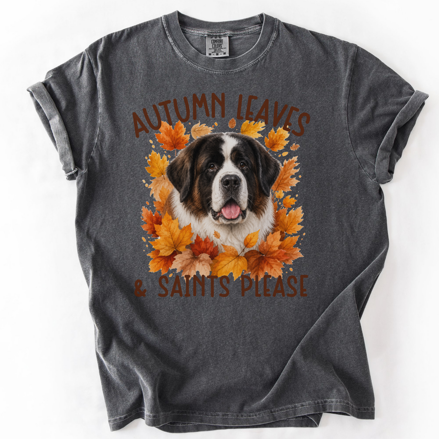 Personalized Fall Dog Shirt Custom Pet Photo Autumn Comfort Colors Tee