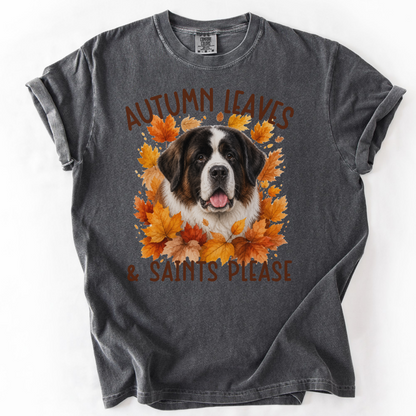 Personalized Fall Dog Shirt Custom Pet Photo Autumn Comfort Colors Tee