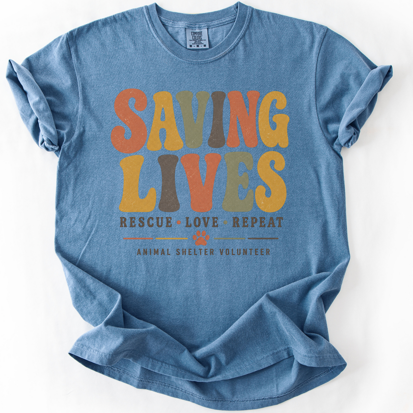 Saving Lives Animal Shelter Volunteer Shirt