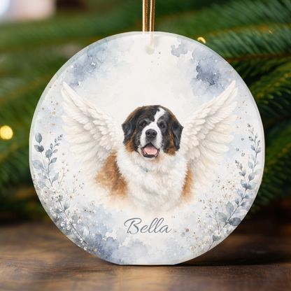 Personalized Pet Memorial Ornament, Custom Rainbow Bridge Photo Keepsake Gift