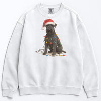 Load image into Gallery viewer, Kerry Blue Terrier Christmas Sweatshirt, Holiday Dog Lover Sweater, Cozy Festive Apparel, Santa Hat Dog Gift, Pet Parent
