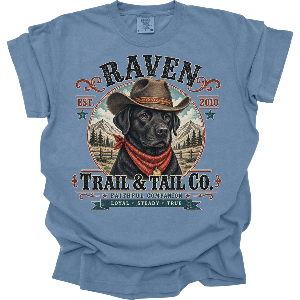 Personalized Dog Shirt, Custom Pet Portrait Western Cowboy Dog Tee, Dog Lover Gift
