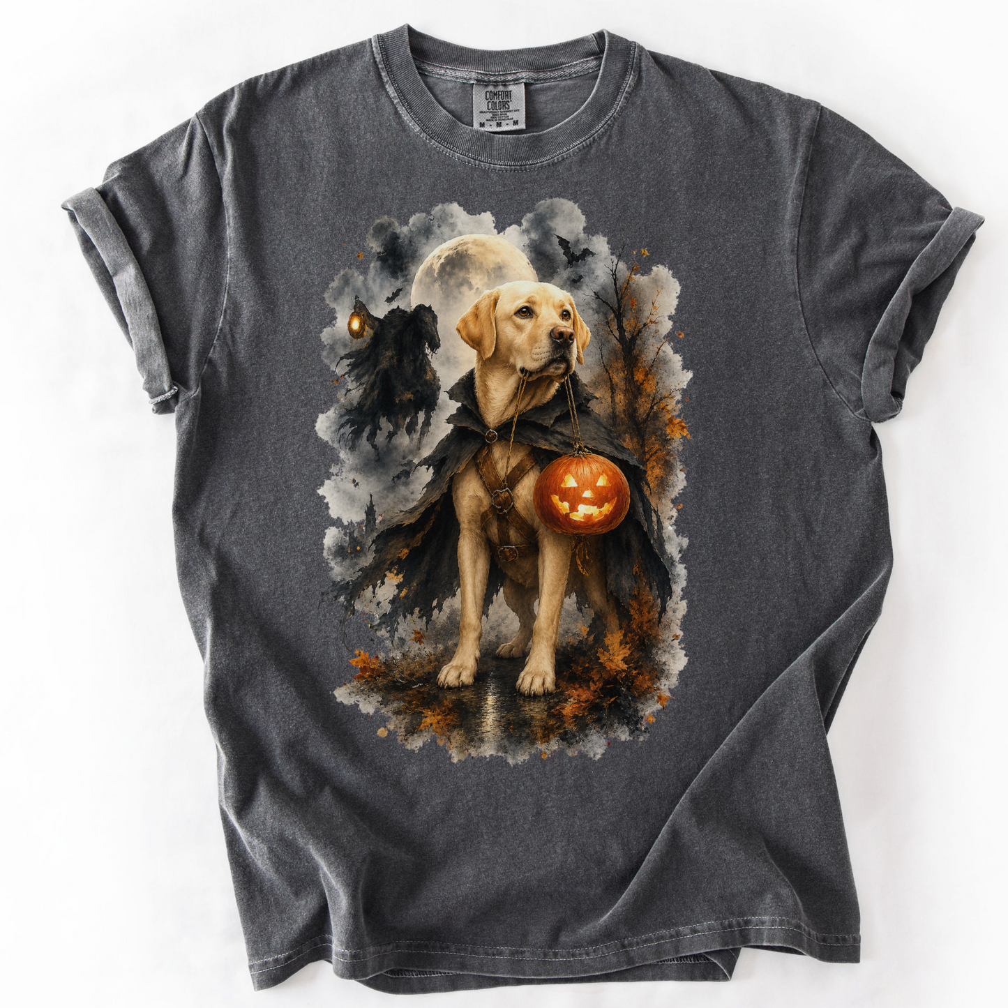 Yellow Lab Headless Horseman Inspired Halloween Comfort Colors Shirt