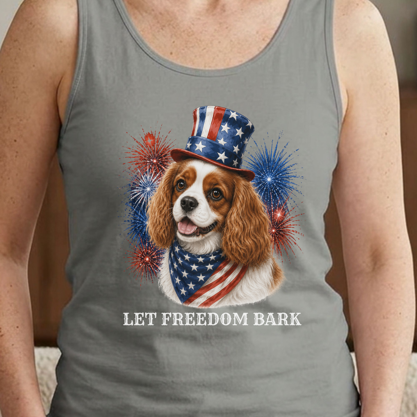 Patriotic Blenheim Cavalier Tank Top