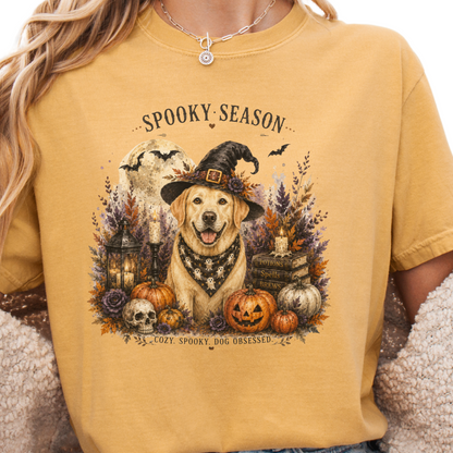 Yellow Lab Spooky Season Dog Mom Halloween Shirt