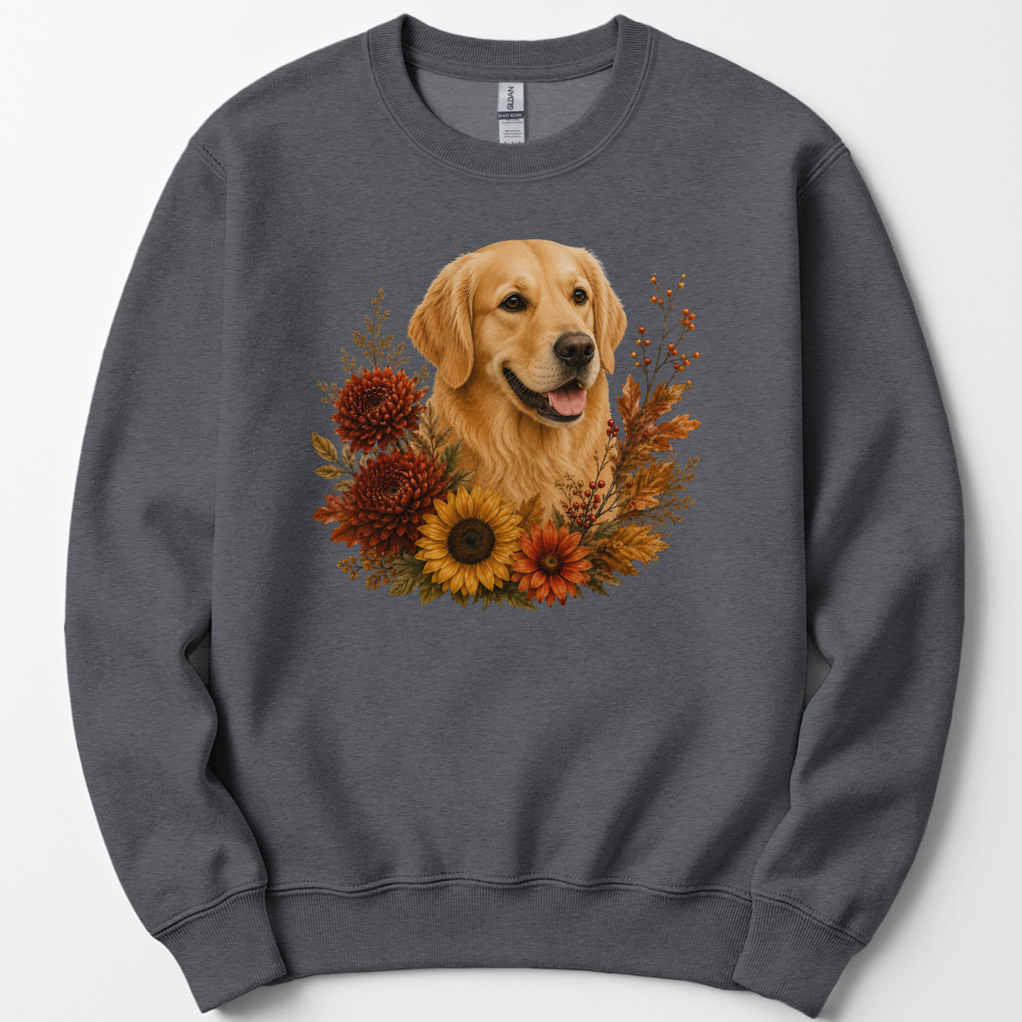 Golden Retriever Autumn Floral Sweatshirt