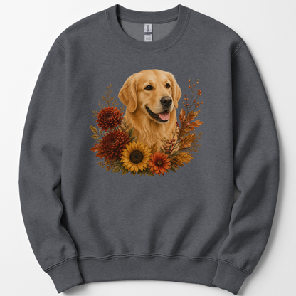 Golden Retriever Autumn Floral Sweatshirt