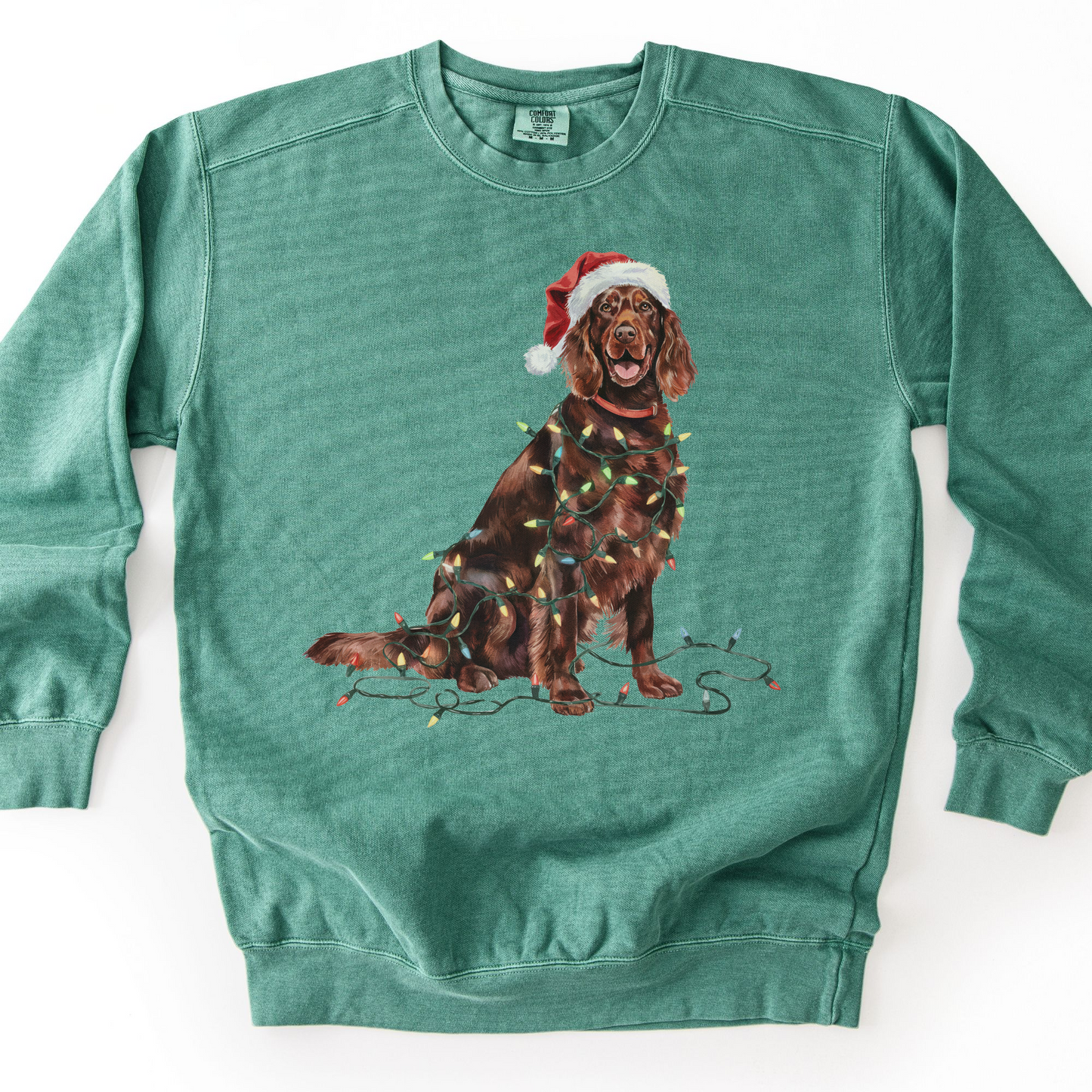 Irish Setter Christmas Lights Sweatshirt