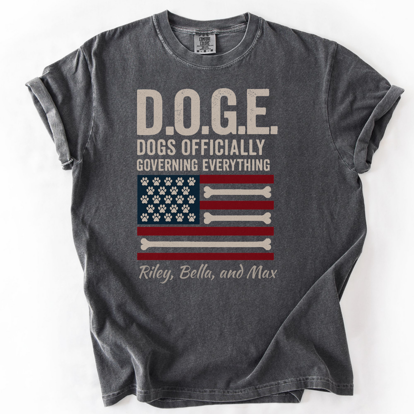 Personalized D.O.G.E. Dogs Officially Governing Everything Patriotic Dog Lover Shirt